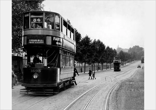 A tram on Dog Kennel Hill, South London