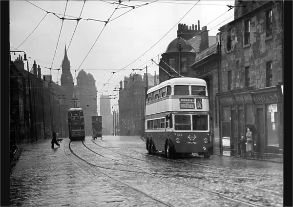 Trolley Bus in Castle Street, Glasgow 1949