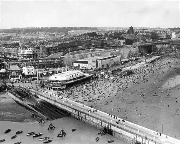 Aerial View of seafront at Ramsgate in Kent 1936