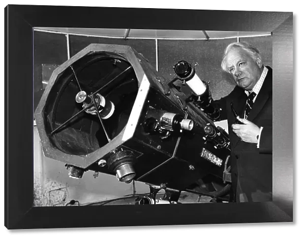 Astronomer Patrick Moore in 1982