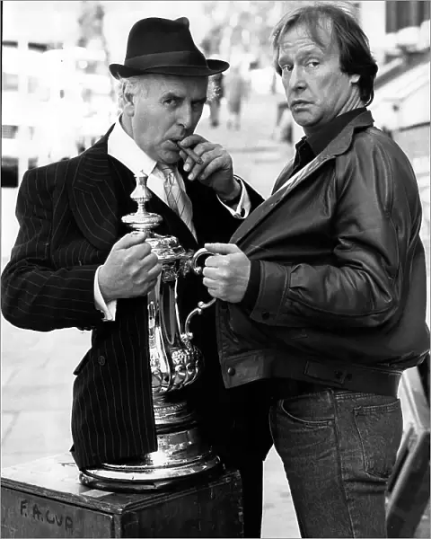 Arthur Daley and Terry with the FA Cup