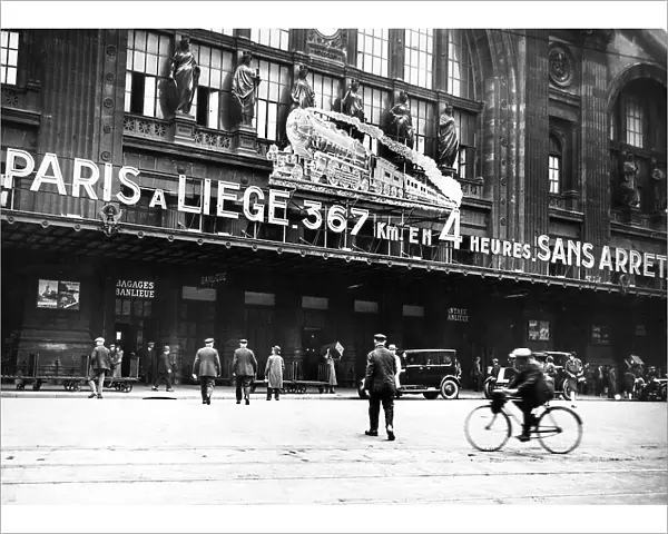 The Gare du Nord, Paris pictured in 1930