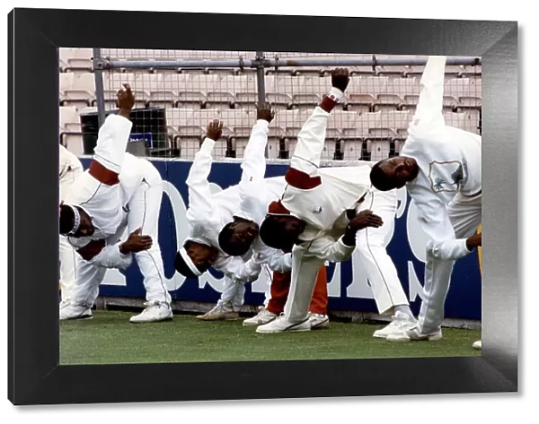 Cricket: West Indies Tour of England 1991 - West Indies team training for 5th test