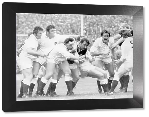 England players (l-r) Phil Blakeway, Fran Cotton, Bill Beaumont, Roger Uttley and Steve Smith Five Nations at Murrayfield - Scotland v England 1980