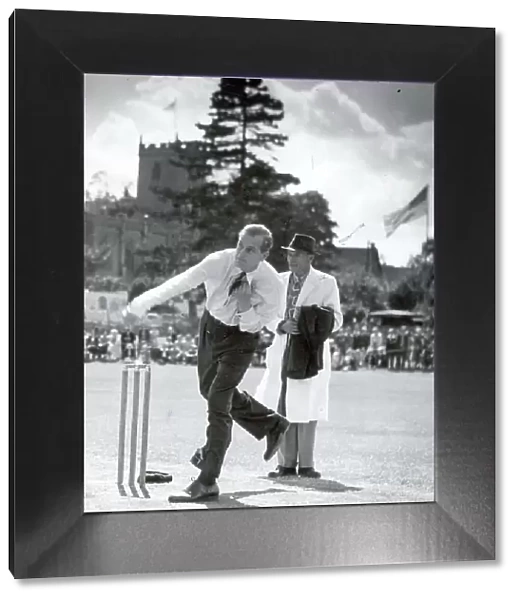 Prince Philip, Duke of Edinburgh playing cricket