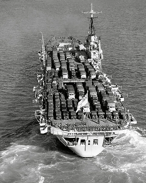 HMS Theseus, Royal Navy Aircraft Carrier in 1956