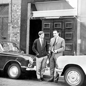 Alan Ball outside Goodison Park, with Everton manager Harry Catterick