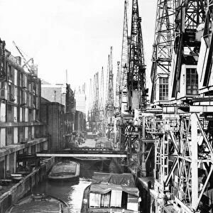 Cranes in the Pool of London 1930s