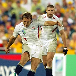 Jonny Wilkinson's dramatic last-minute winning drop goal in the 2003 Rugby World Cup final