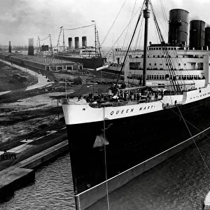 The Queen Mary ocean liner at Southampton