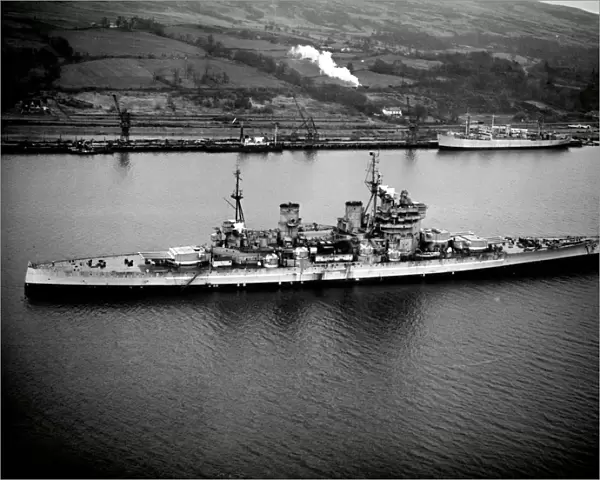 HMS King George V, Royal Navy Battleship at Gareloch