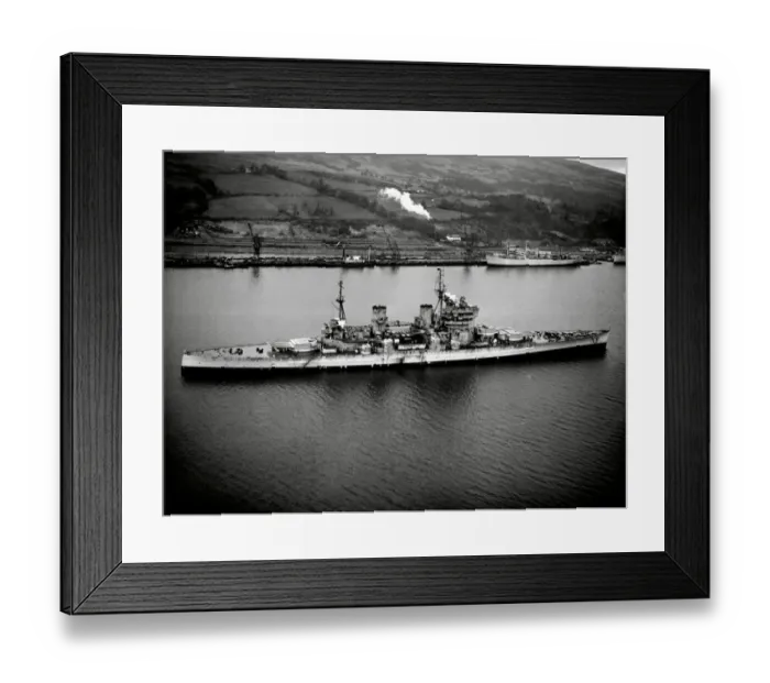 Framed Print : HMS King George V, Royal Navy Battleship at Gareloch Framed Print : HMS King George V, Royal Navy Battleship at Gareloch