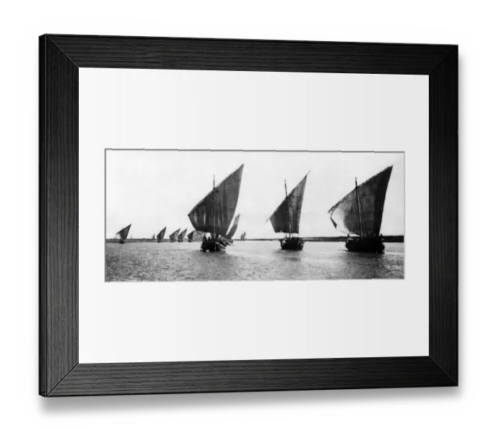 Framed Print : Sailing boats on the Tigris in 1917 Framed Print : Sailing boats on the Tigris in 1917