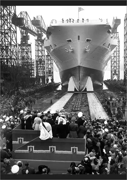 Launching the HMS Ark Royal