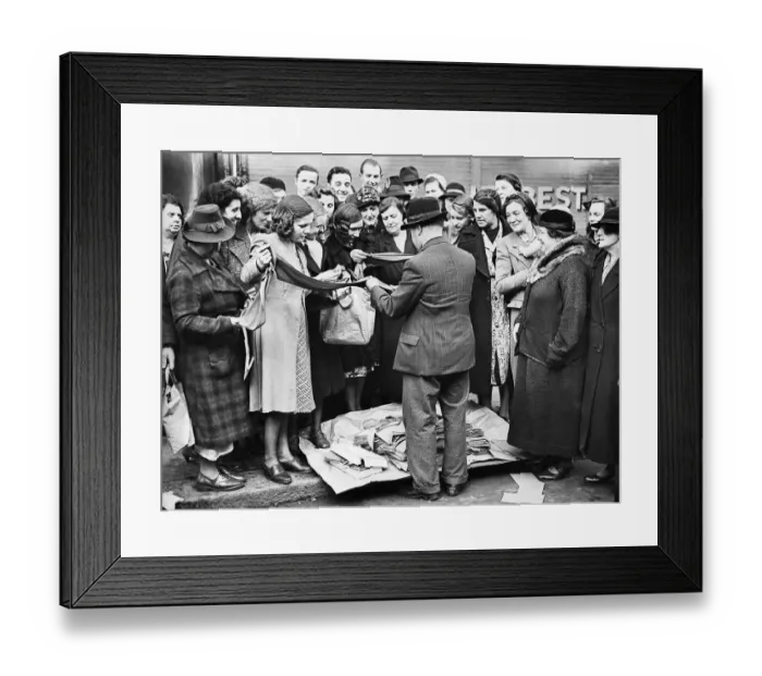 Framed Print : Wartime street trader Framed Print : Wartime street trader