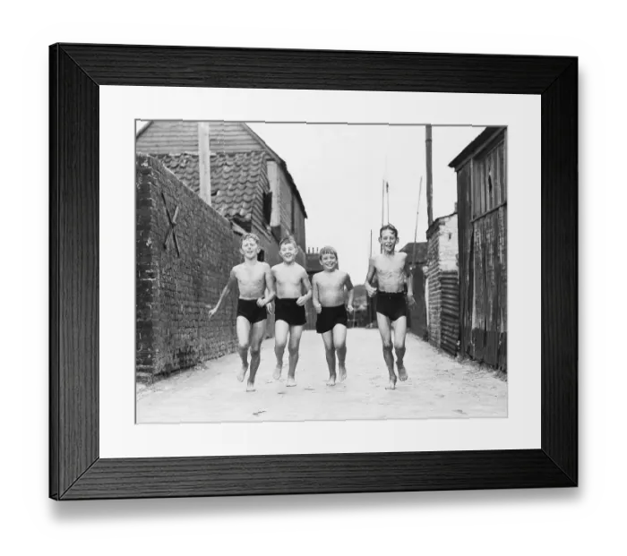 Framed Print : Children off for a swim Framed Print : Children off for a swim