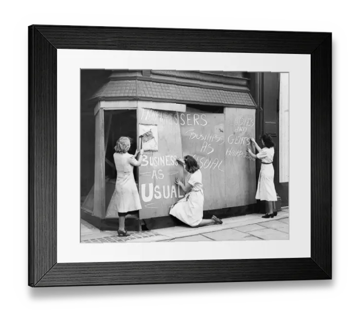Framed Print : Open as usual