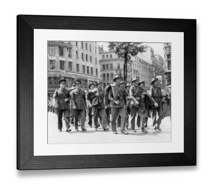 Framed Print : Australian troops marching Framed Print : Australian troops marching