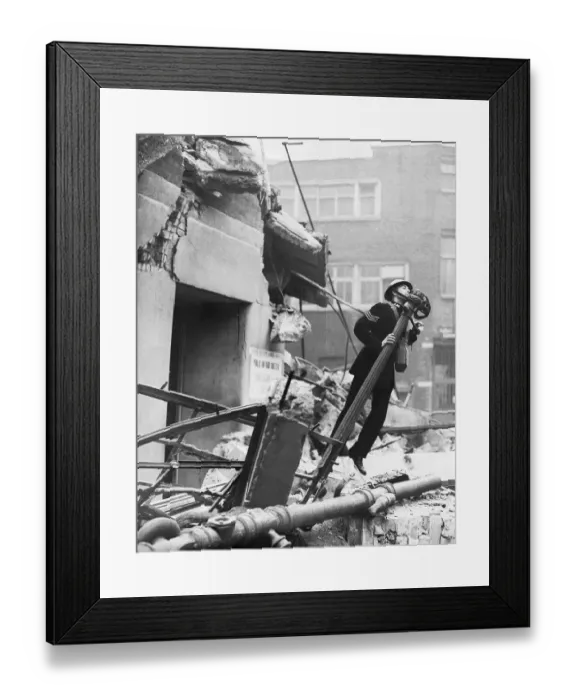 Framed Print : Policeman checks for gas leaks Framed Print : Policeman checks for gas leaks
