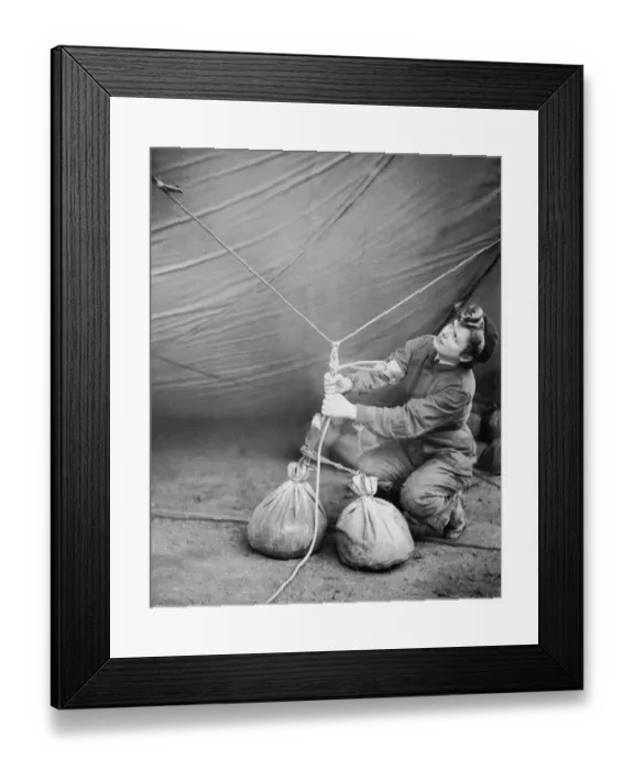 Framed Print : WaF checking barrage balloon Framed Print : WaF checking barrage balloon