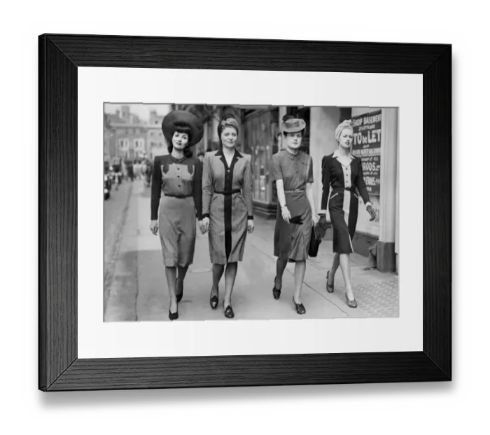 Framed Print : Wartime Utility dresses Framed Print : Wartime Utility dresses