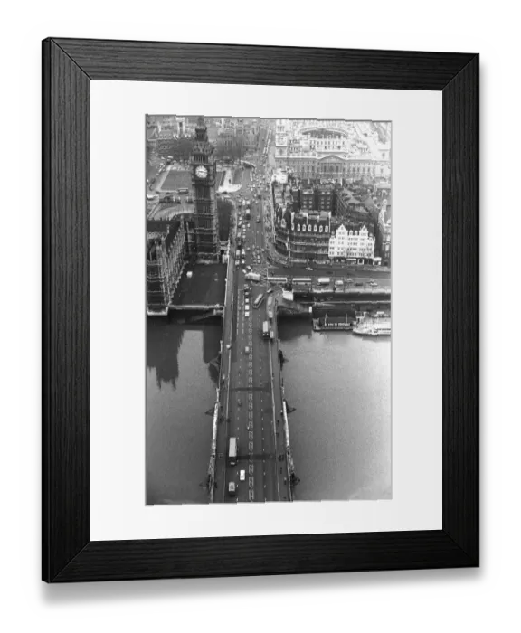 Framed Print : Aerial view of Westminster Bridge, London Framed Print : Aerial view of Westminster Bridge, London