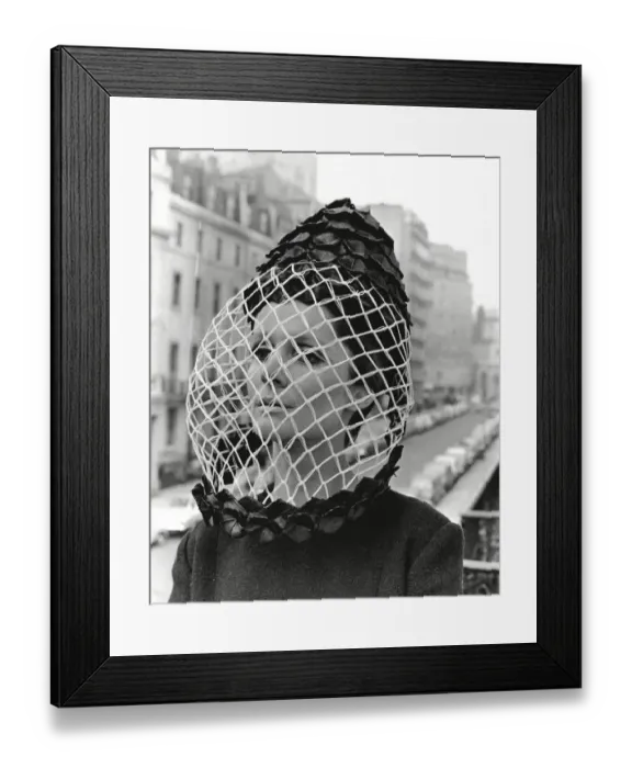 Framed Print : Model wearing unusual veil Framed Print : Model wearing unusual veil