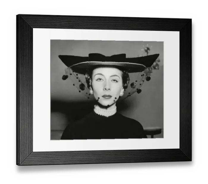 Framed Print : Stylish 1950s hat Framed Print : Stylish 1950s hat