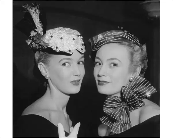 1950s models in jaunty hats