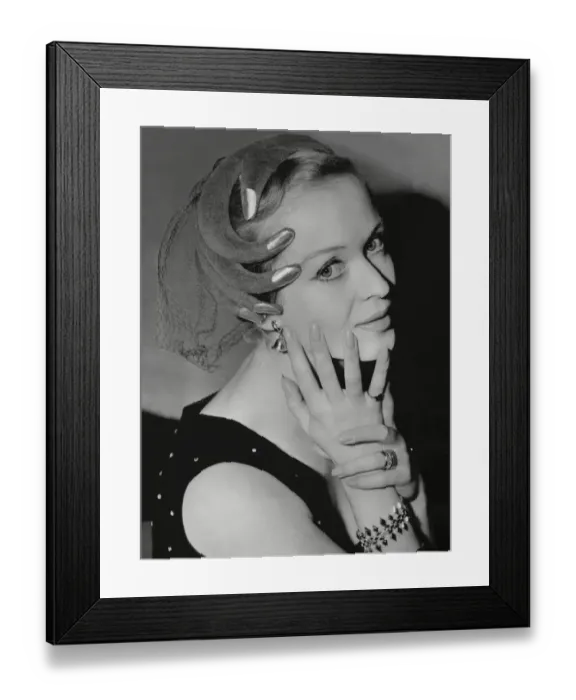 Framed Print : Strange Fifties hat fashion Framed Print : Strange Fifties hat fashion