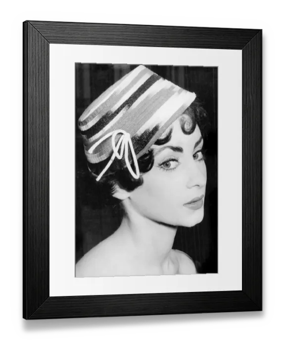 Framed Print : Cute fifties hat Framed Print : Cute fifties hat