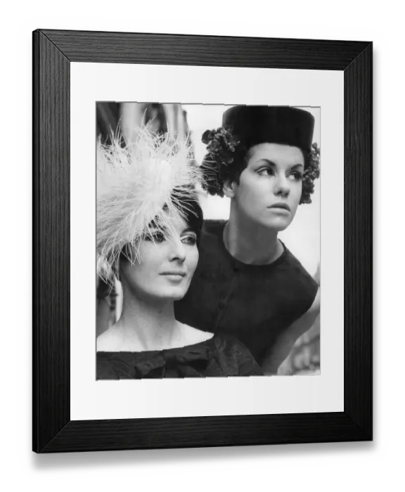Framed Print : Dior collection hats 1966 Framed Print : Dior collection hats 1966
