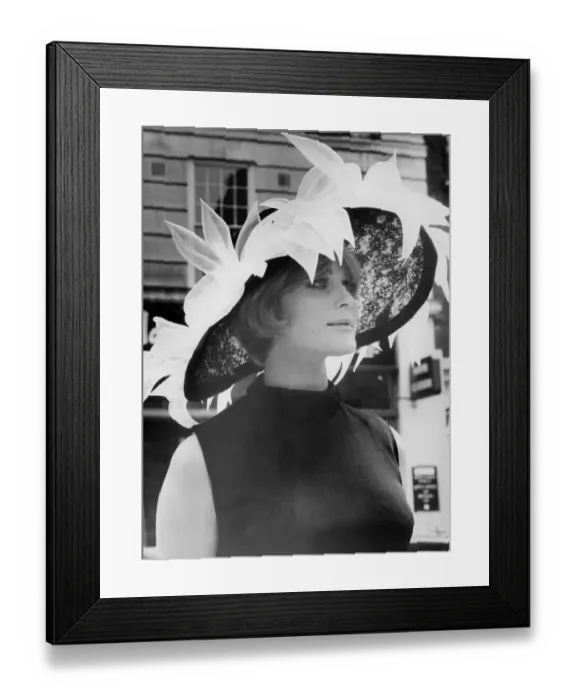 Framed Print : Sixties Ascot fashion