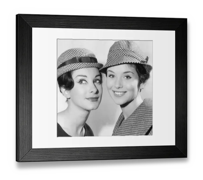 Framed Print : Fifties hat fashion Framed Print : Fifties hat fashion