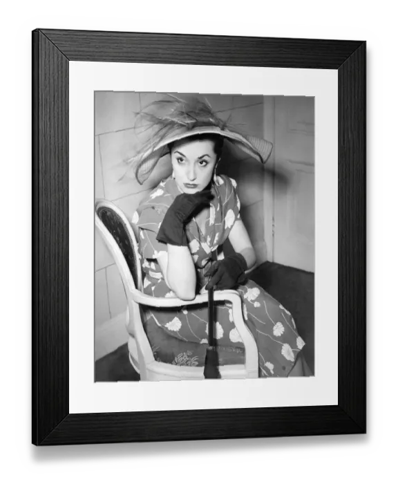 Framed Print : 1950s fashion style