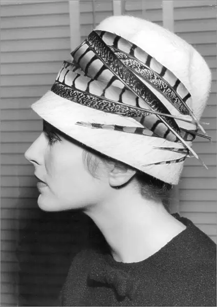 Dior hat with feathers