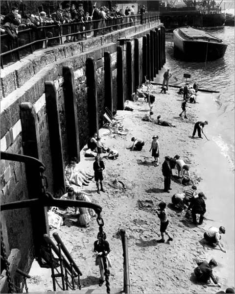 Tower Pier beach, 1954