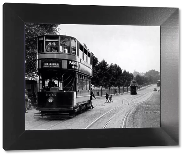 A tram on Dog Kennel Hill, South London