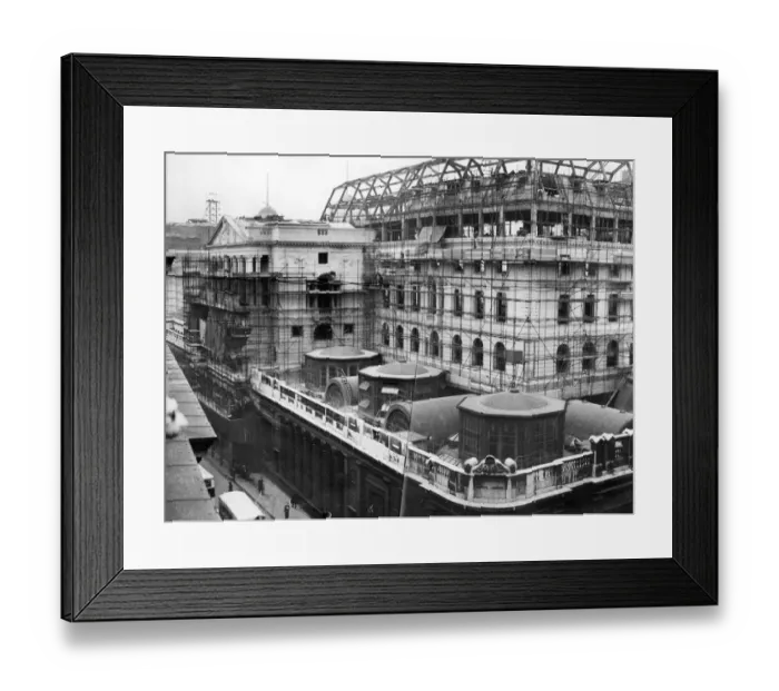 Framed Print : The Bank of England under construction Framed Print : The Bank of England under construction