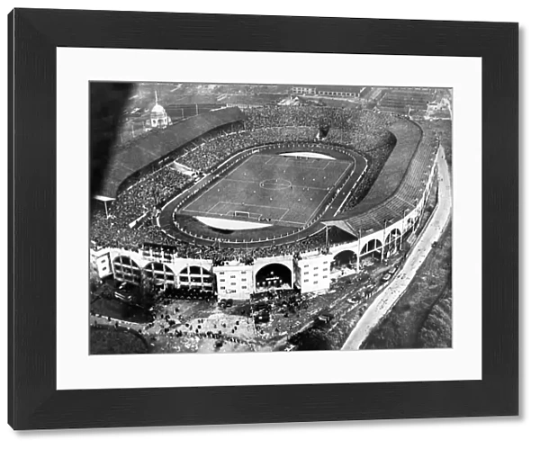 Aerial view of Wembley Stadium in 1934