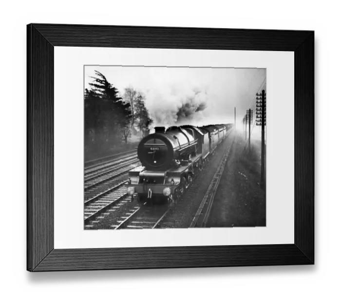 Framed Print : The LMS Locomotive Princess Elizabeth drawing the Royal Scot