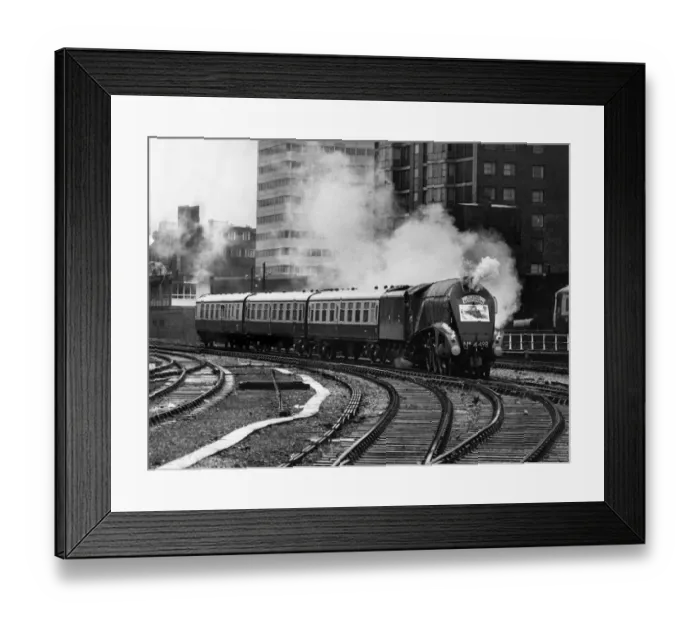 Framed Print : The Flying Scotsman arriving at Londons Marylebone Station 1985 Framed Print : The Flying Scotsman arriving at Londons Marylebone Station 1985