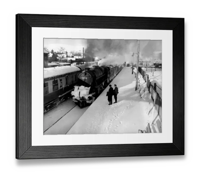 Framed Print : Train with snow plough Framed Print : Train with snow plough