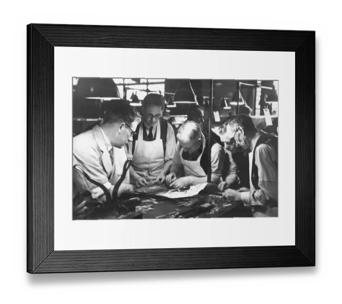 Framed Print : The composing room