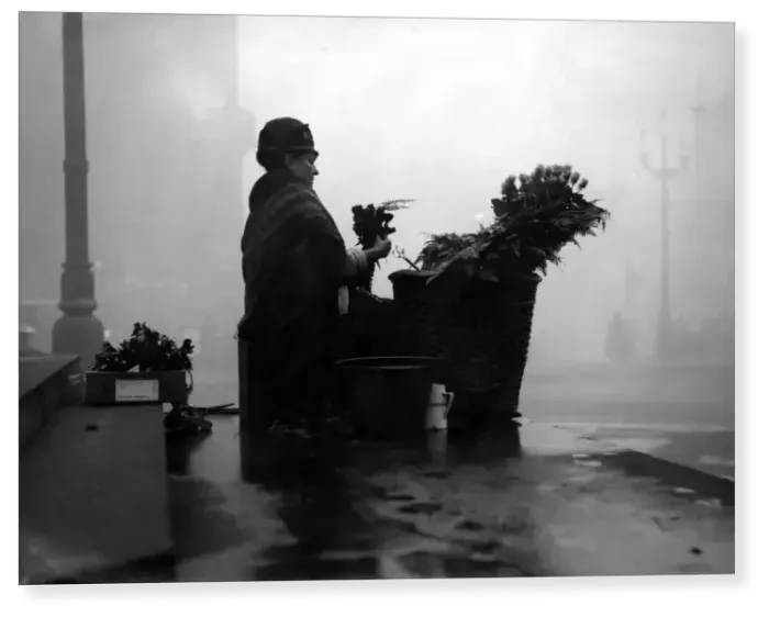 Print : Flower Seller Print : Flower Seller