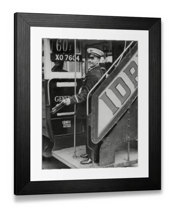 Framed Print : Bus Conductor Framed Print : Bus Conductor