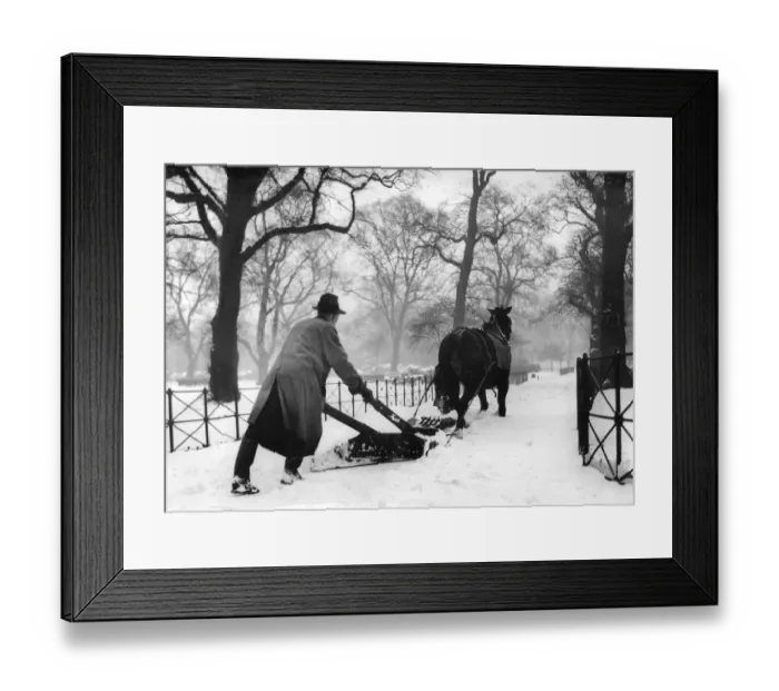 Framed Print : Snow plough 1940