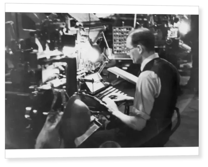 Print : A linotype operator Print : A linotype operator