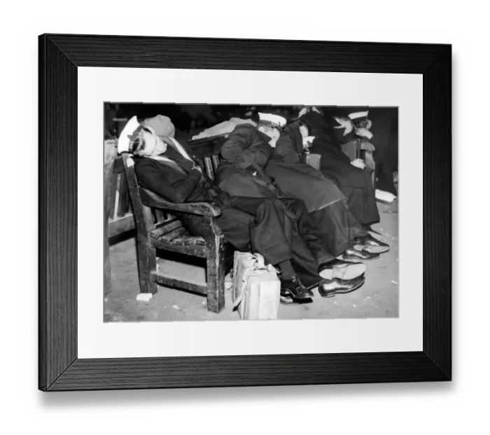 Framed Print : Sleeping sailors Framed Print : Sleeping sailors