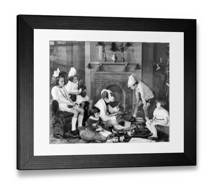 Framed Print : Billy Batch delivers Christmas presents, 1921 Framed Print : Billy Batch delivers Christmas presents, 1921
